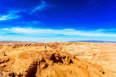 Landscape in Atacama desert, Chile. Copy space for textの写真素材