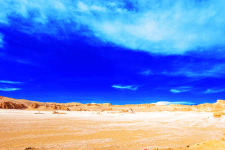 Landscape in Atacama desert, Chile. Copy space for textの写真素材