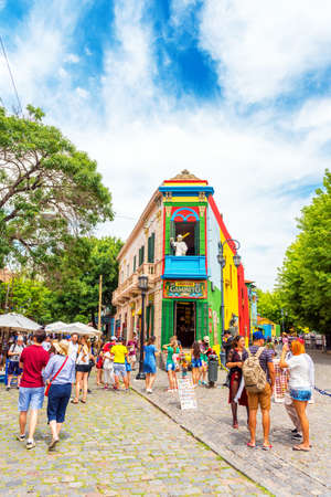 BUENOS AIRES, ARGENTINA - DECEMBER 25, 2017: A crowd of people in the town square. Copy space for text. Verticalのeditorial素材