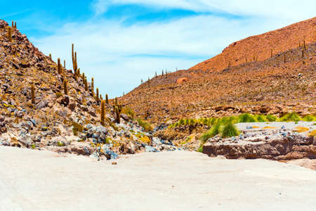 Landscape in Atacama desert, Chile. Copy space for text