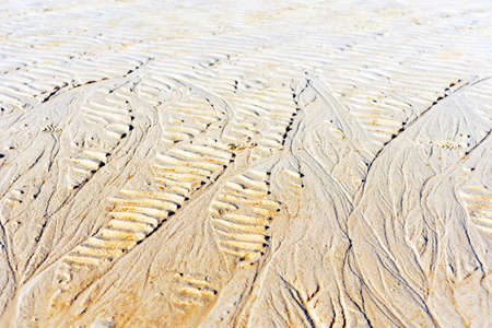 Sandy texture on the beach, Boracay, Philippinesの写真素材