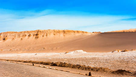 Landscape in Moon Valley, Chile. Copy space for textの写真素材