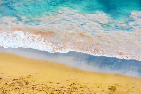 View of the beach Papakolea (green sand beach), Hawaii, USAの写真素材