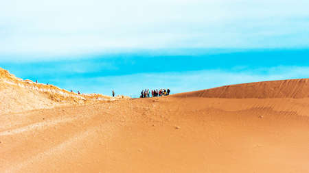 Landscape in Moon Valley, Chile. Copy space for textの写真素材