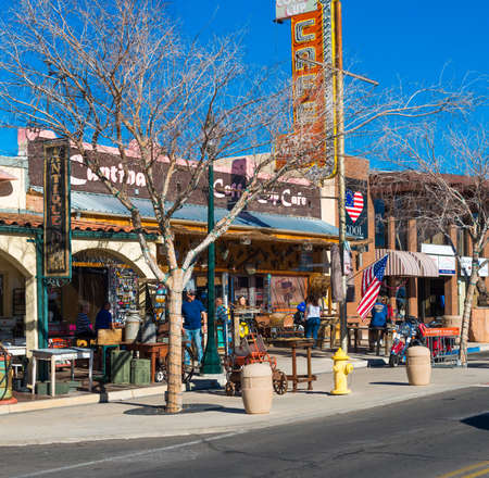 BOULDER, USA - FEBRUARY 2, 2018: View of the city cafe in the city center