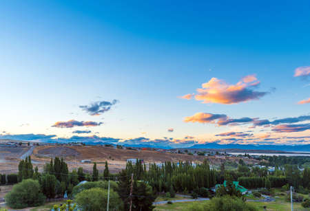 View of the landscape in Calafate, Patagonia, Argentina. Copy space for text