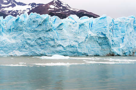 View of the Perito Moreno Glacier, Patagonia, Argentina. Copy space for text