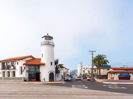 SANTA BARBARA, USA - FEBRUARY 6, 2018: View of buildings in the city center. Copy space for text