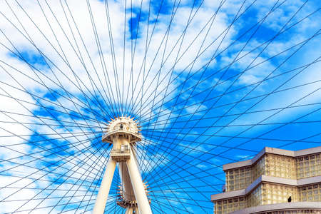 View of the ferris wheel High Roller, Las Vegas, Nevada, USA. With selective focus.