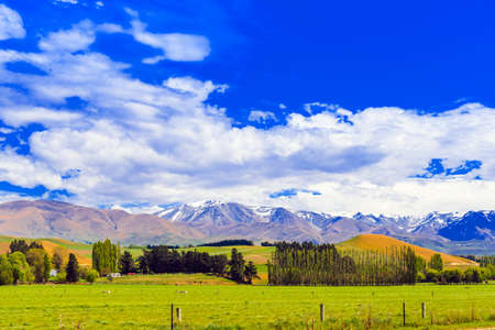 Mountain landscape of the Southern Alps, New Zealand