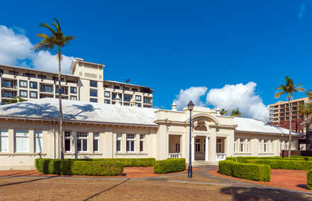 View of the building in the city center, Cairns, Australia. Copy space for textの写真素材