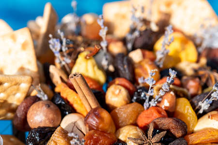 Bouquet of dried fruits. Close-upの写真素材