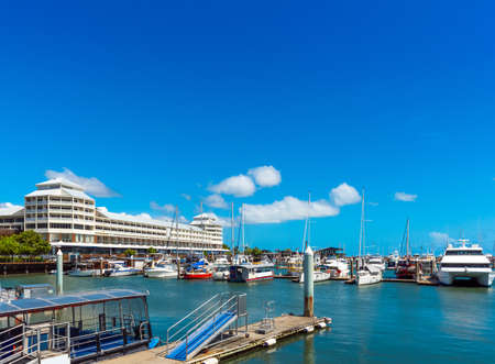 Port in Cairns, Australia. Copy space for textのeditorial素材