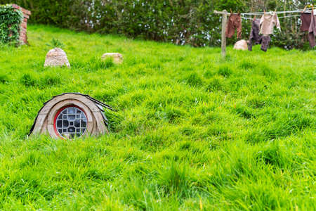 MATAMATA, NEW ZEALAND - OCTOBER 10, 2018: Hobbit House, Hobbiton Movie Set