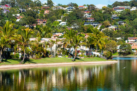 View of the coastline, Gold Coast, Queensland, Australiaの写真素材