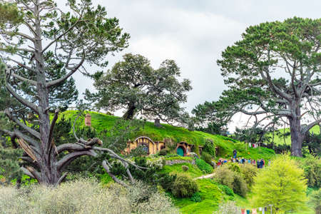 MATAMATA, NEW ZEALAND - OCTOBER 10, 2018: Hobbit House, Hobbiton Movie Set