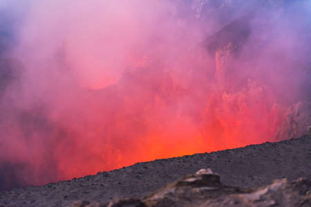 Volcano Yasur Eruption, Tanna Island, Vanuatuの写真素材