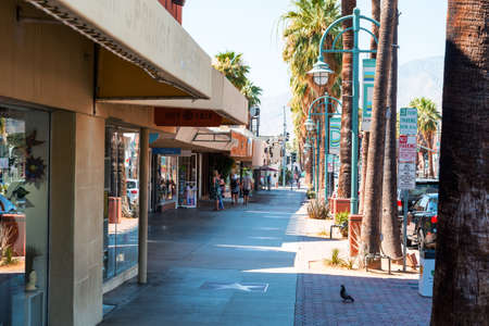 PALM SPRINGS, USA - JULY 11, 2019: View of the city street in the daytime.のeditorial素材