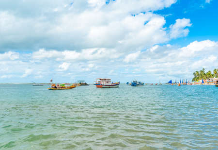 IPOJUCA, BRAZIL - JUNE 18, 2019: View of the sandy beach of Porto de Galinhasのeditorial素材