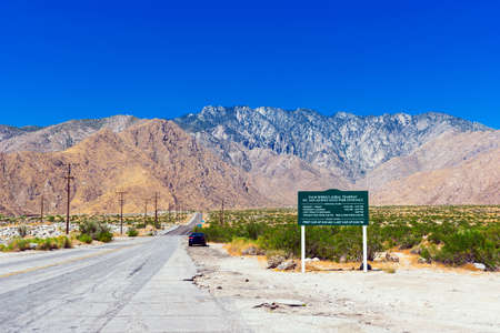 CALIFORNIA, USA - JULY 11, 2019: View of the mountain landscape. Copy space for textのeditorial素材