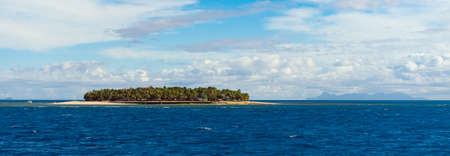 Island in the middle of the ocean, Fiji. Copy space for textの写真素材
