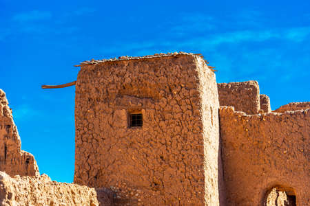 View of the fortified city of Ait-Ben-Haddou, Moroccoの写真素材