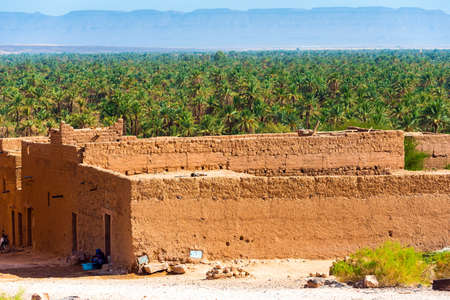Kasbah Taourirt exterior in Zagora, Morocco. With selective focusの写真素材