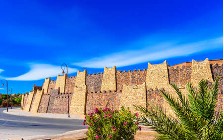 View of the ancient in the city center, Ouarzazate, Morocco.の写真素材