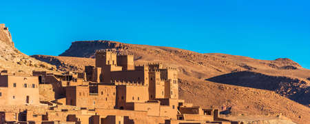 View of the fortified city of Ait-Ben-Haddou, Moroccoのeditorial素材