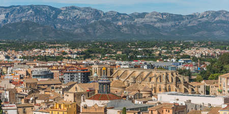 Tortosa, Spain - October 16, 2019: View of Tortosa Cathedral and city buildings, Catalonia, Tarragonaのeditorial素材
