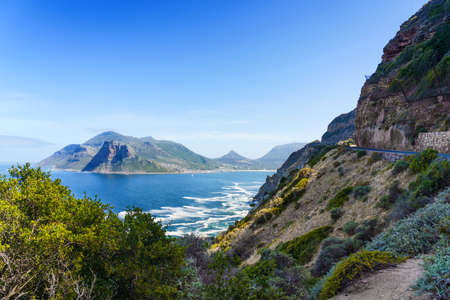 Chapman's Peak in Cape Town, South Africa. Copy space for text.の写真素材