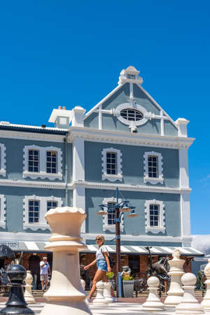 Cape Town, South Africa - January 29, 2020: View of the building in the city center. Copy space for text. Vericalのeditorial素材