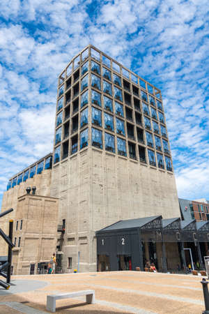 Cape Town, South Africa - January 29, 2020: The building of the Museum of Modern Art. Vertical.