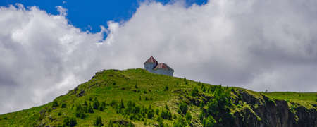 PanoramaBuilding at Mount Elbrus In Summer.