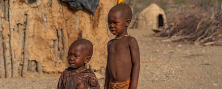 SWAKOPMUND, NAMIBIA - JAN 11, 2020: Street view with buildings in Swakopmund with colorful housesのeditorial素材
