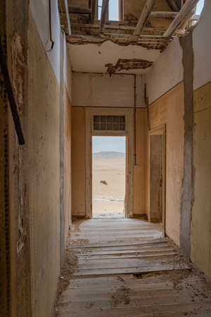 German Kolmanskop - Kolmannskuppe Ghost Town in Namibia with the abandoned buildings in the Namib desertの写真素材