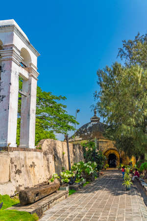GALLE, SRI LANKA - MARCH 7, 2013: Old colonial building in Galle, way to the Museum