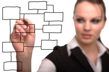 young businesswoman with penの写真素材