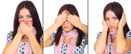 see no evil hear no evil speak no evilの写真素材