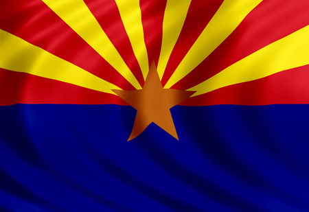 Arizona flag of silkの写真素材