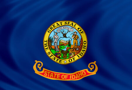 Idaho flag of silkの写真素材