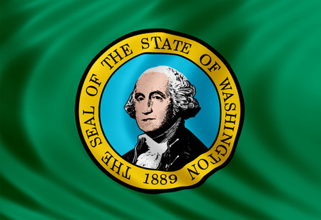 Washington flag of silkの写真素材