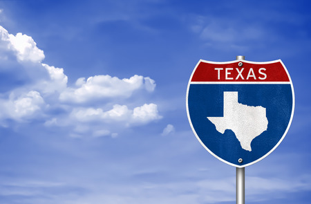 Texas road sign conceptの写真素材
