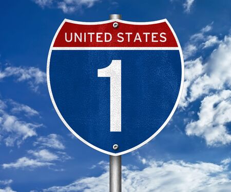America first - road sign illustrationの写真素材
