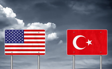 America versus Turkey - Trade Warの写真素材