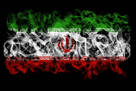 Smoking flag of Iranの写真素材