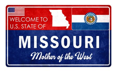 Welcome to Missouri - grunde signの写真素材