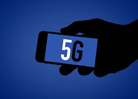 5G - digital social media illustrationの写真素材