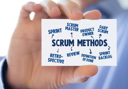 Scrum management process - business cardの写真素材
