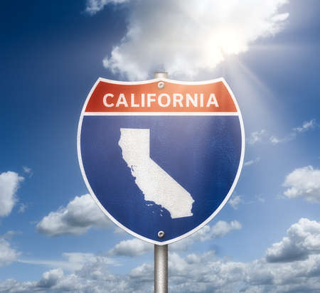Direction to the Golden State of Californiaの写真素材